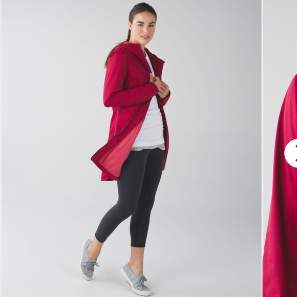 Lululemon Definitely Raining Jacket - cranberry - Picture 2 of 8